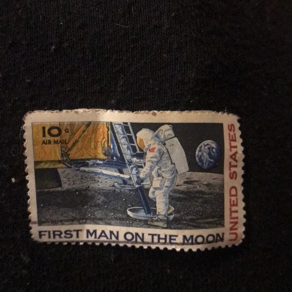 First man on the moon stamp